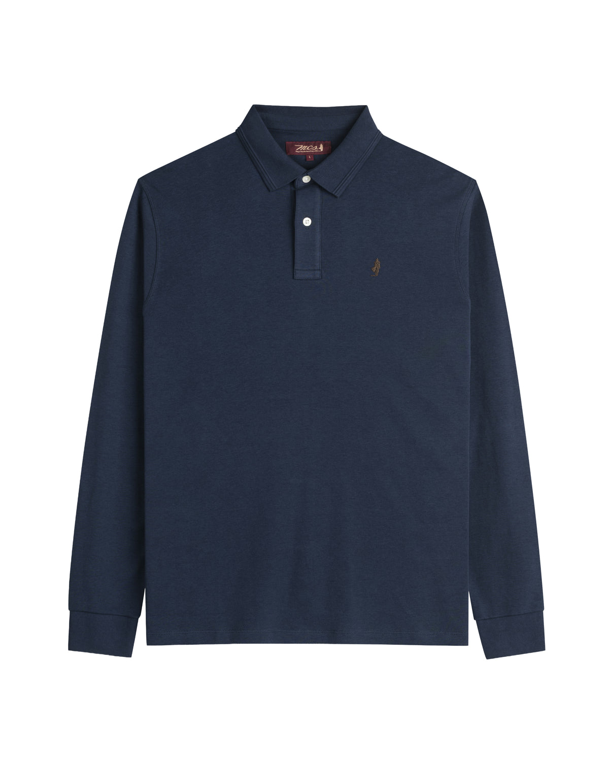 MCS Polo Uomo a Maniche Lunghe Colore Blu Navy