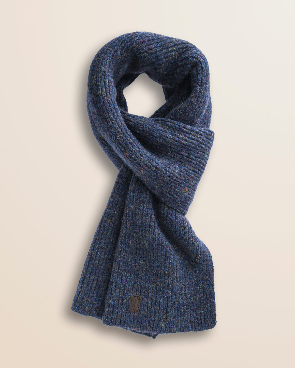 MCS Sciarpa Uomo in Maglia Colore Blu Melange