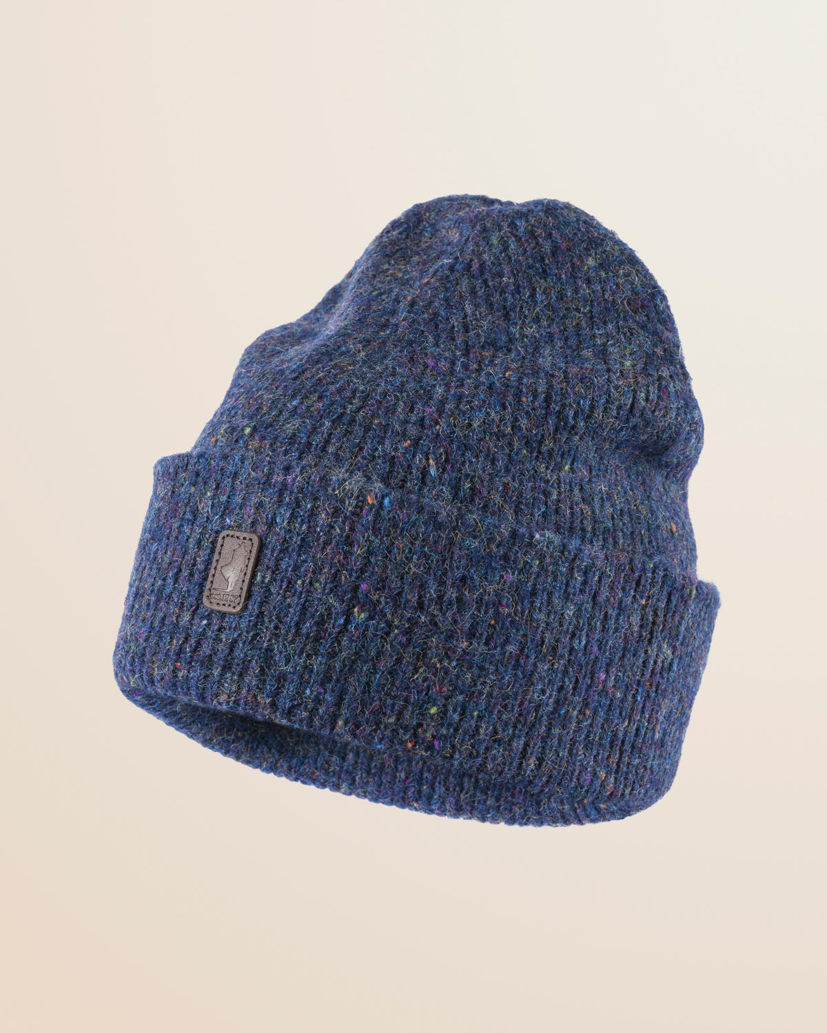 Mcs Berretto Uomo in Maglia con Risvolto Colore Blu Melange