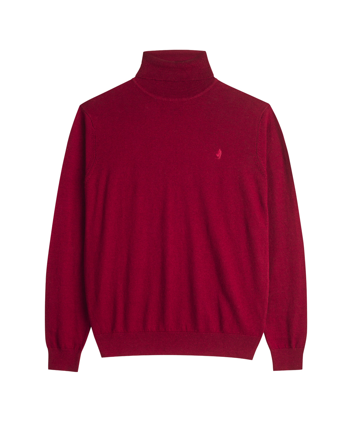 Mcs Maglia Uomo Dolcevita con Logo Colore Rosso Bordeaux