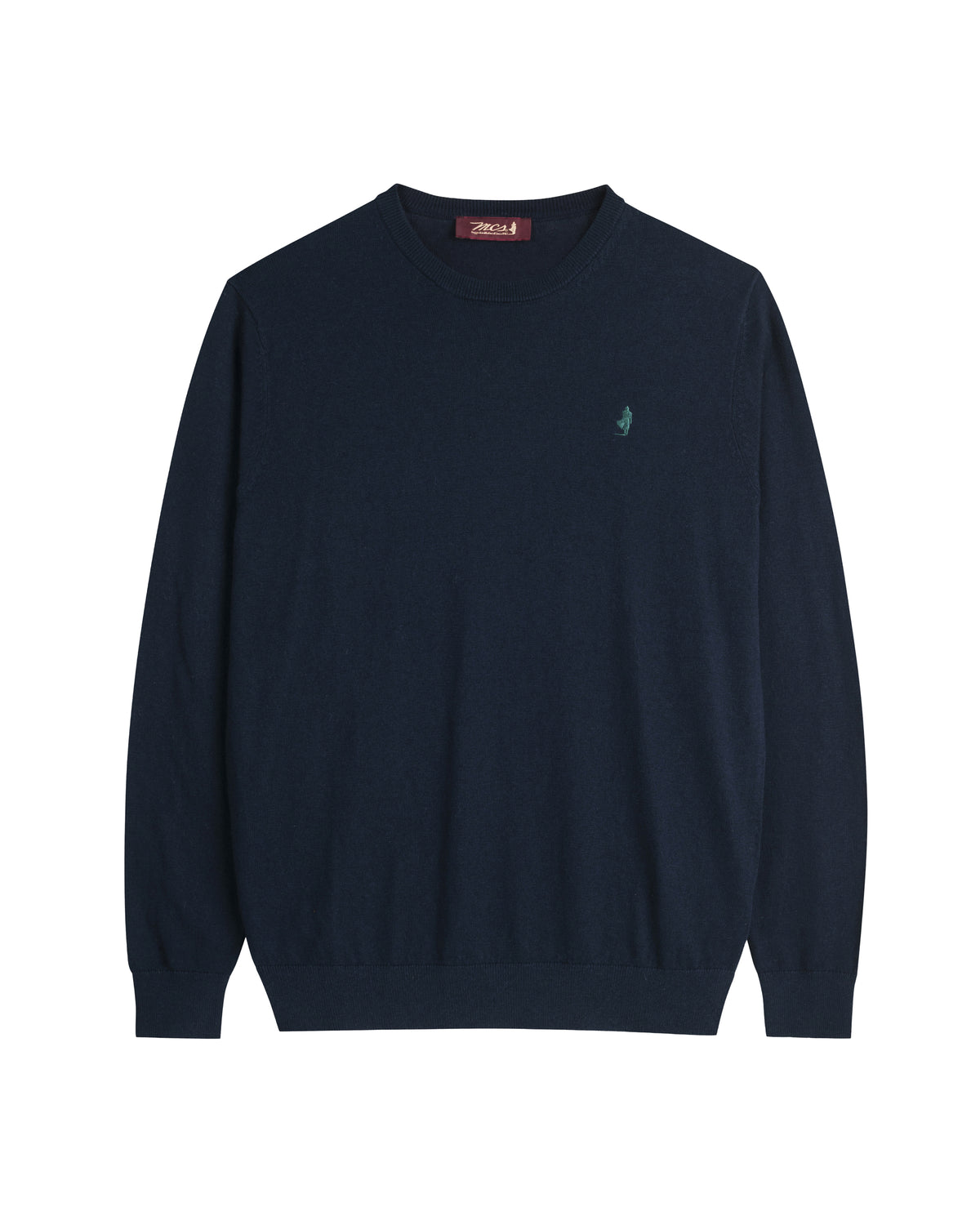 Mcs Maglia Uomo Girocollo con Logo Colore Blu Navy