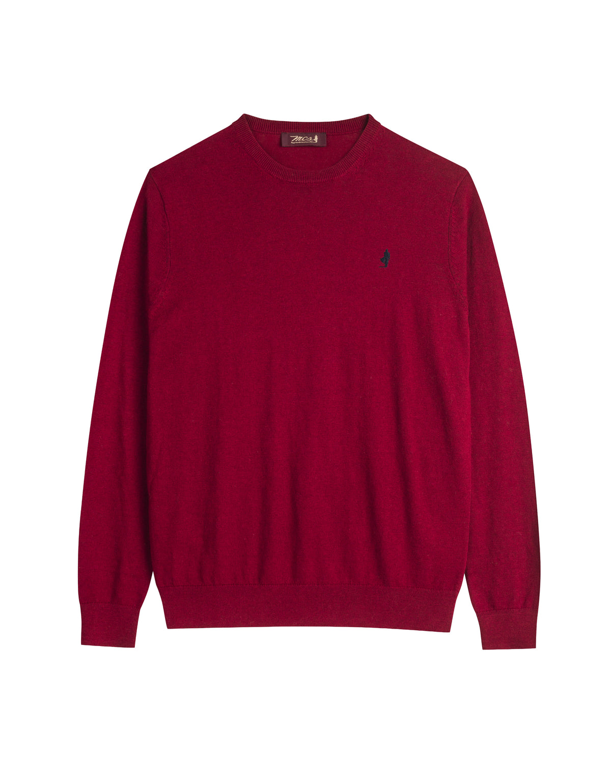 Mcs Maglia Uomo Girocollo con Logo Colore Rosso Bordeaux