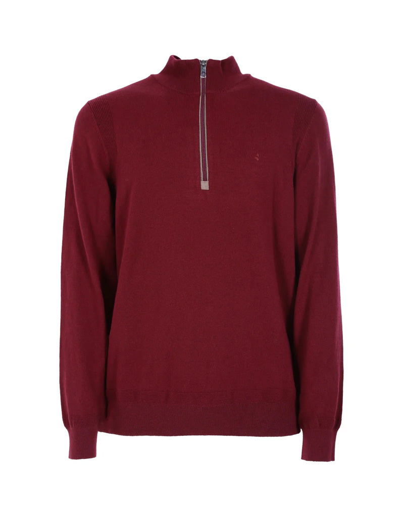 Navigare Maglioncino con Zip Frontale da Uomo Colore Merlot