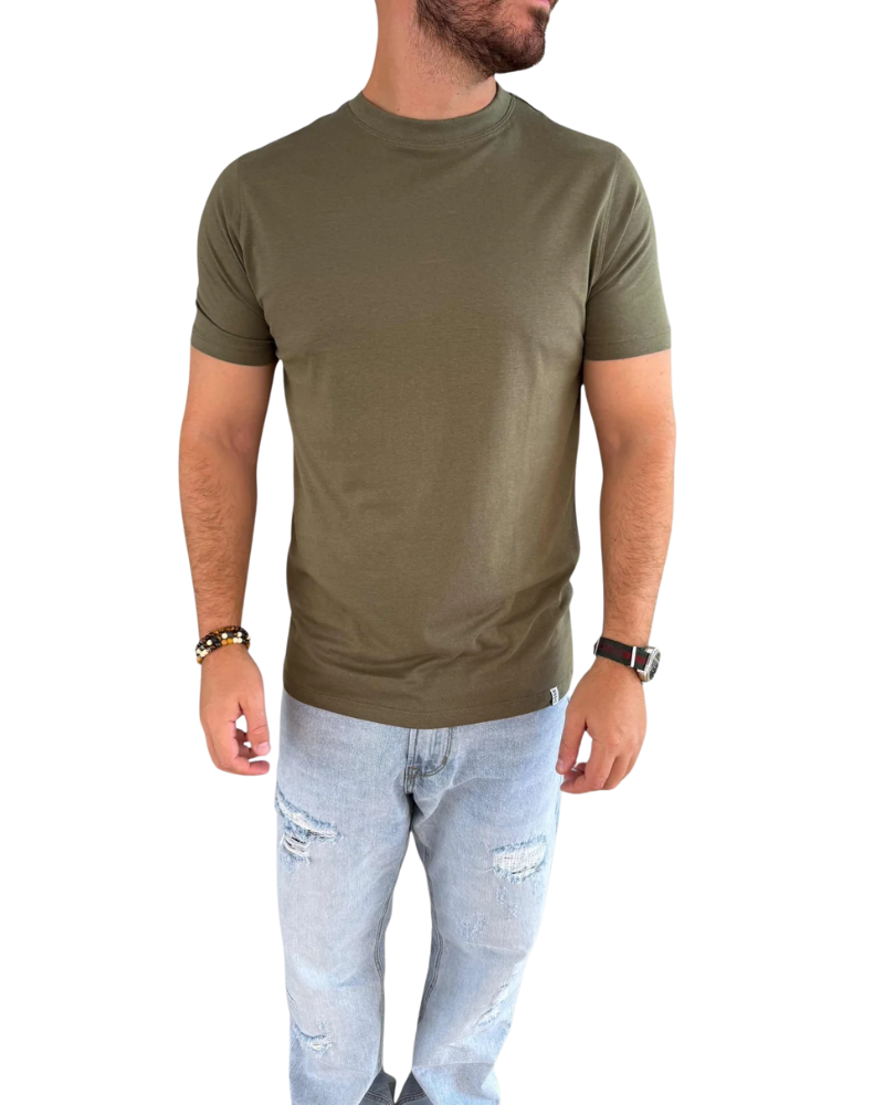 Over D T-shirt Colore Verde Militare 
