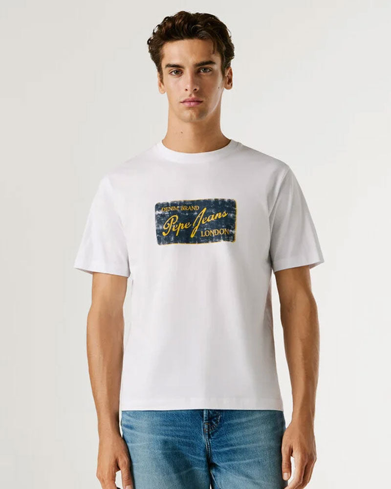 Pepe Jeans T-Shirt in Cotone Girocollo Colore Bianco
