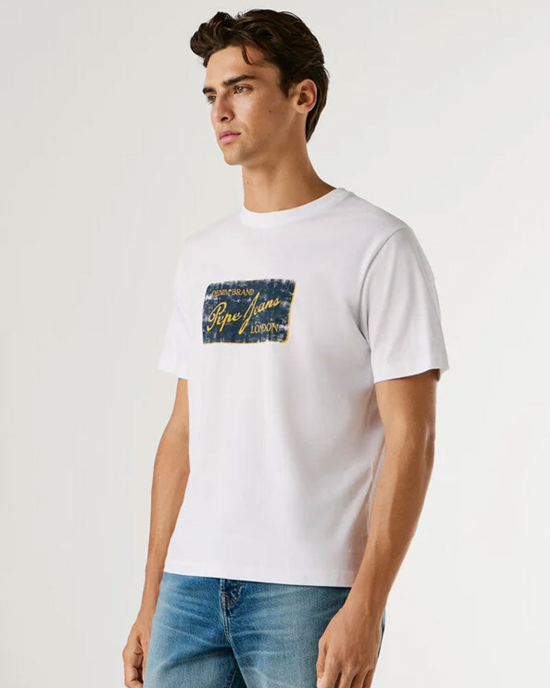 Pepe Jeans T-Shirt in Cotone Girocollo Colore Bianco