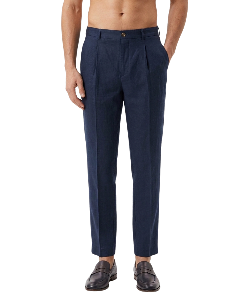 Grillo Sport Pantalone Uomo Colore Blu Navy con Pinces