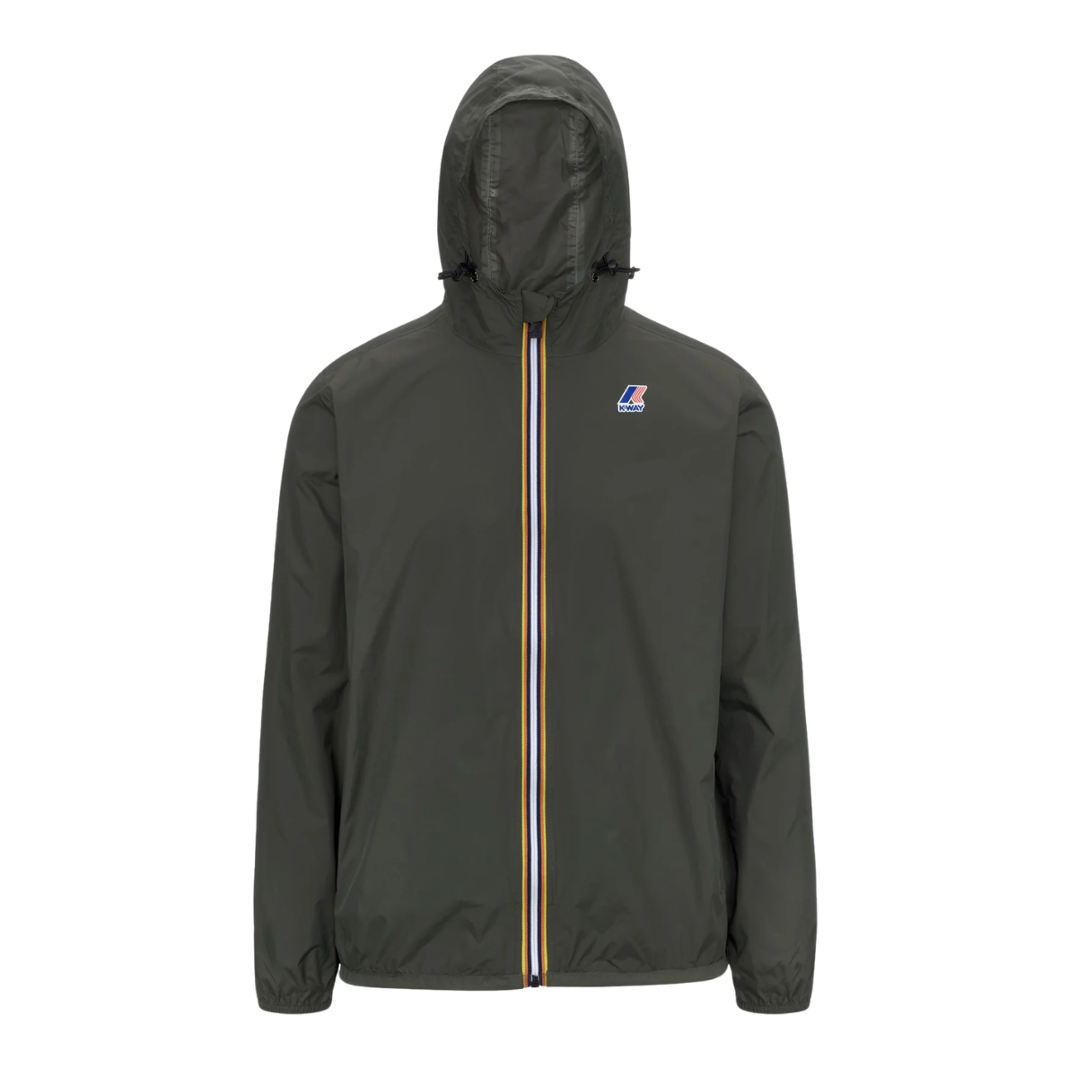 K-Way Le Vrai 4.0 Claude Giacca Antivento con Cappuccio Colore Verde