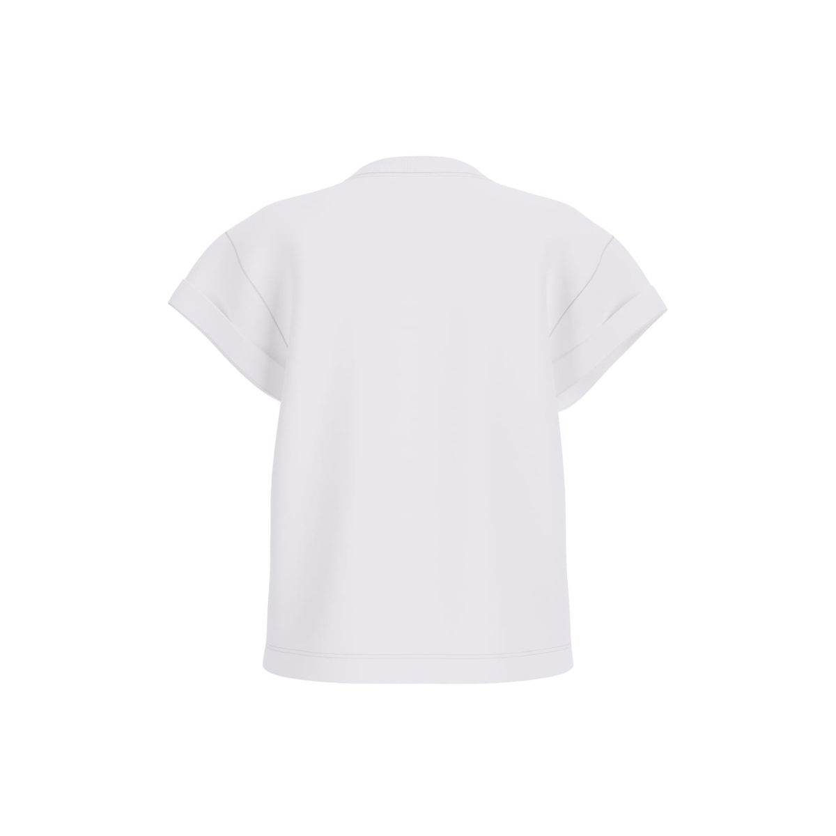 Guess T-Shirt Donna Bianca con Stampa Logo e Strass