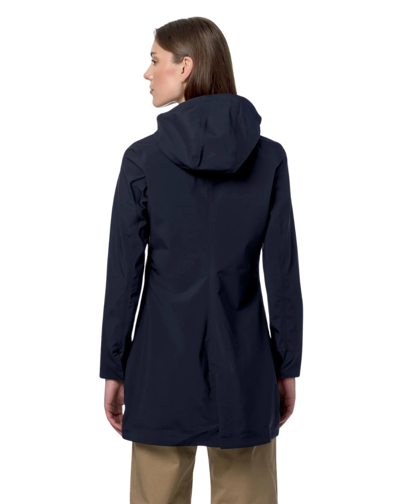 K-Way Mathy Bonded  Impermeabile Donna con Cappuccio Colore Blu