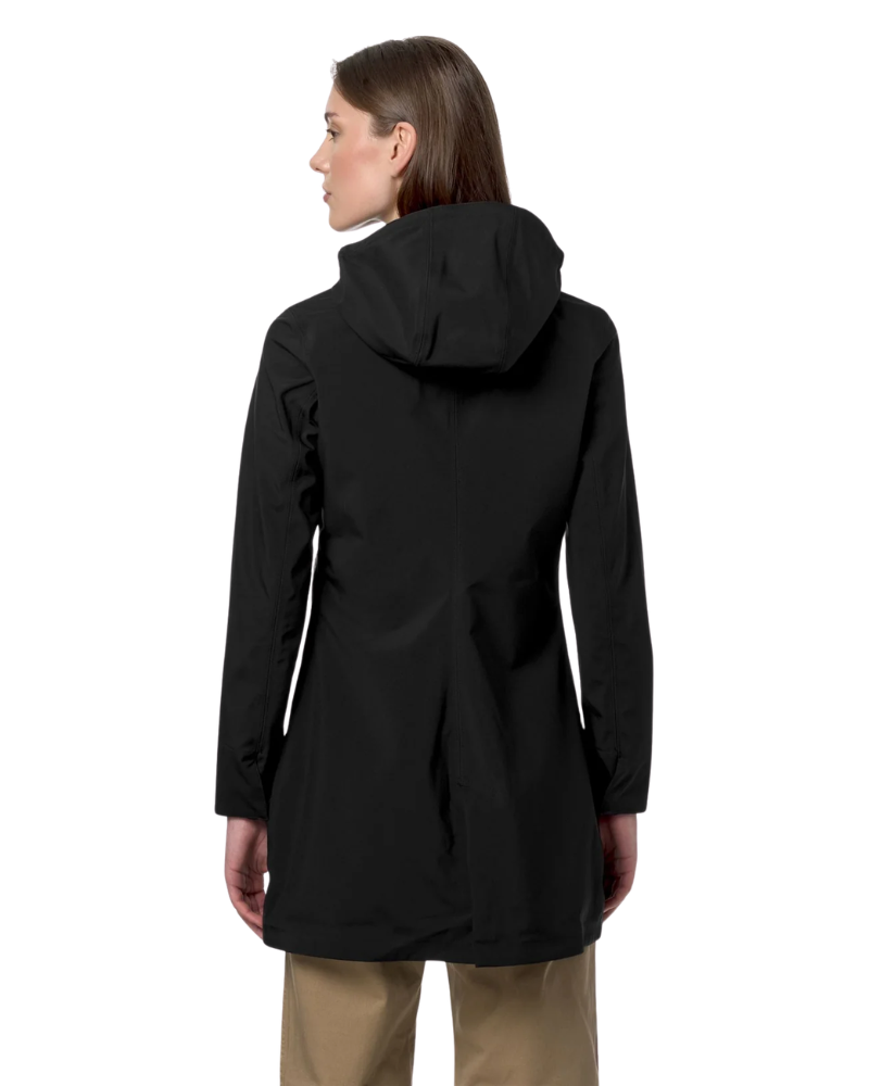 K-Way Mathy Bonded Impermeabile Donna con Cappuccio Colore Nero