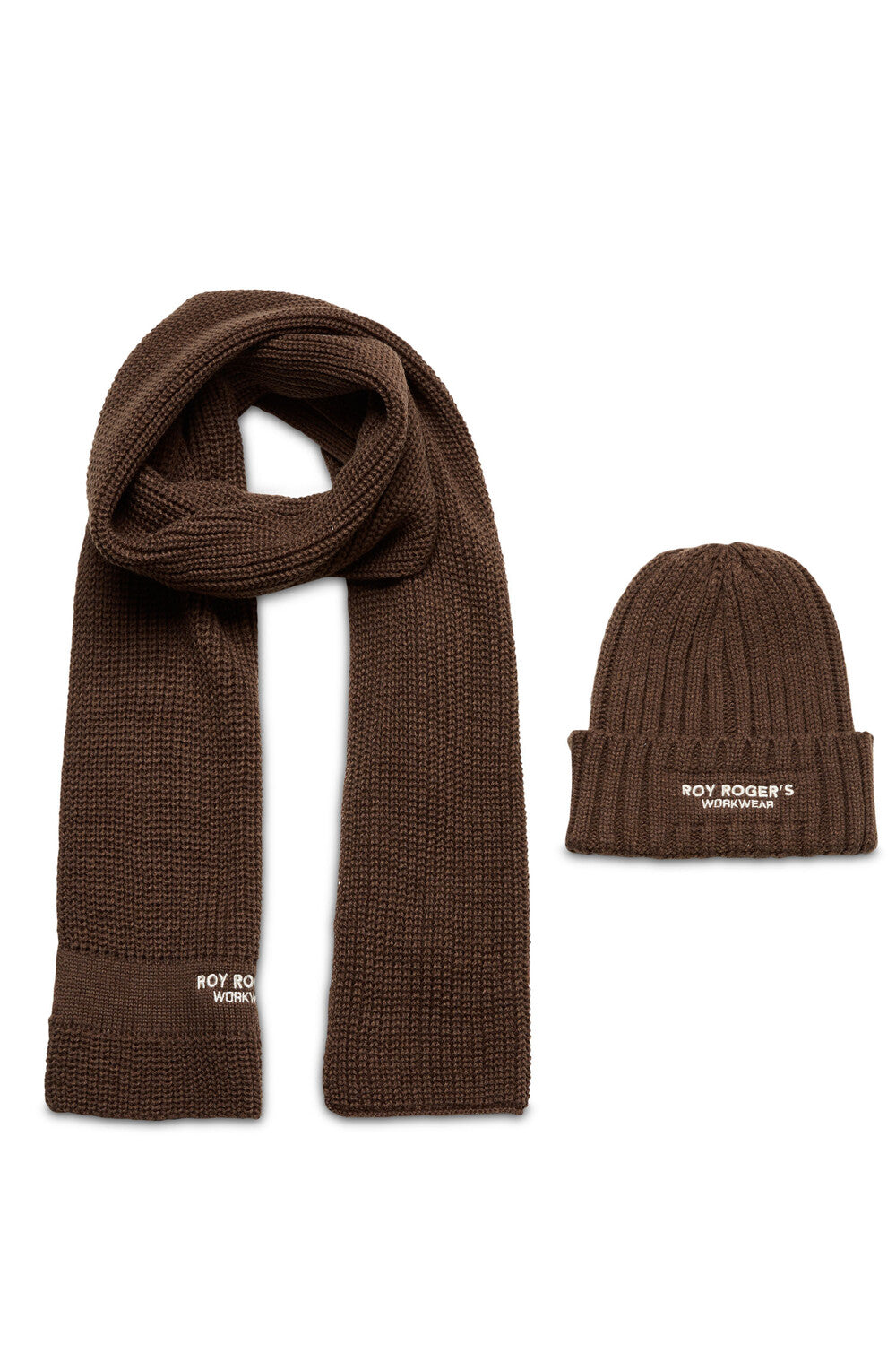 Roy Roger’s Set Sciarpa e Berretto Workwear Colore Marrone