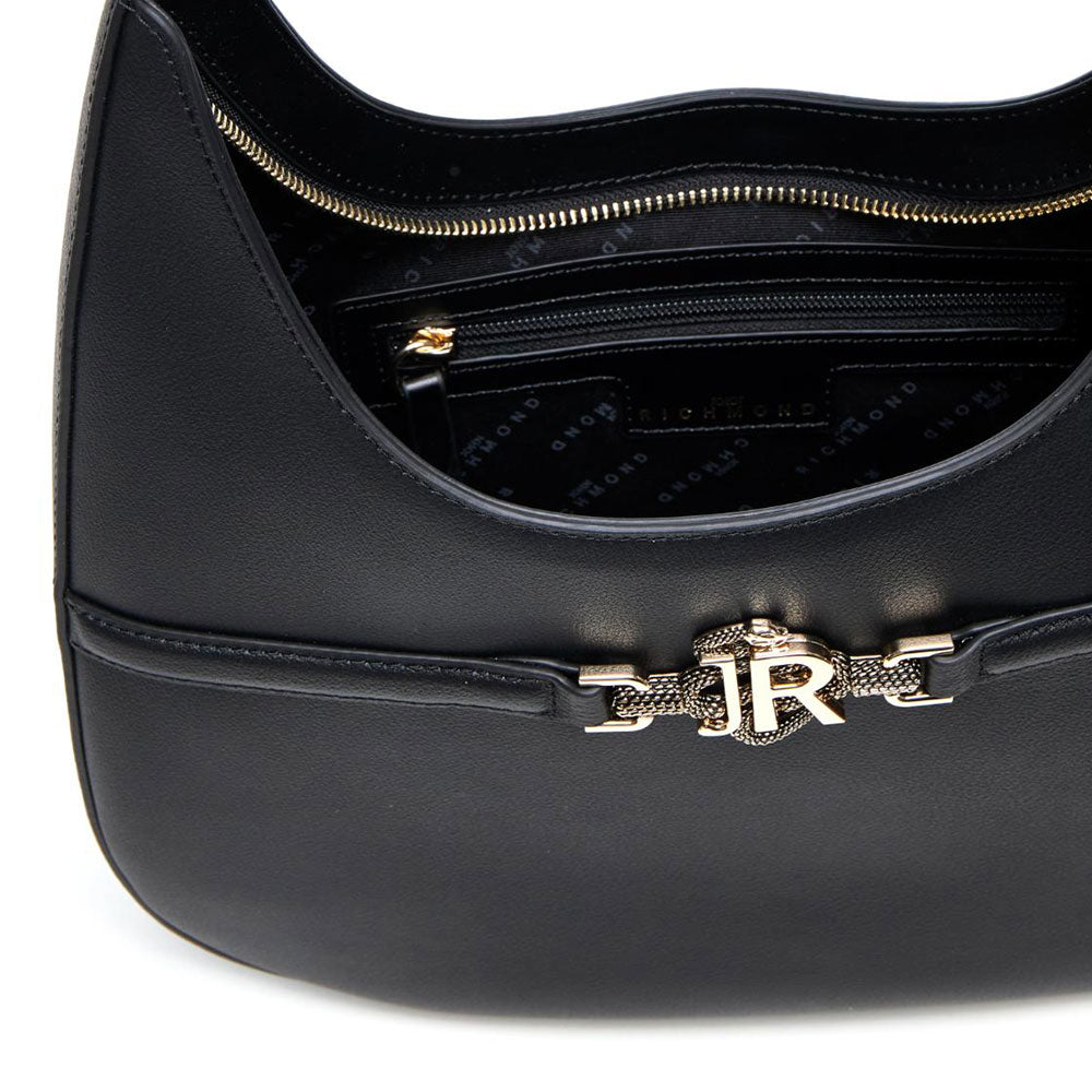 Richmond Borsa a Spalla con Logo Silver Colore Nero