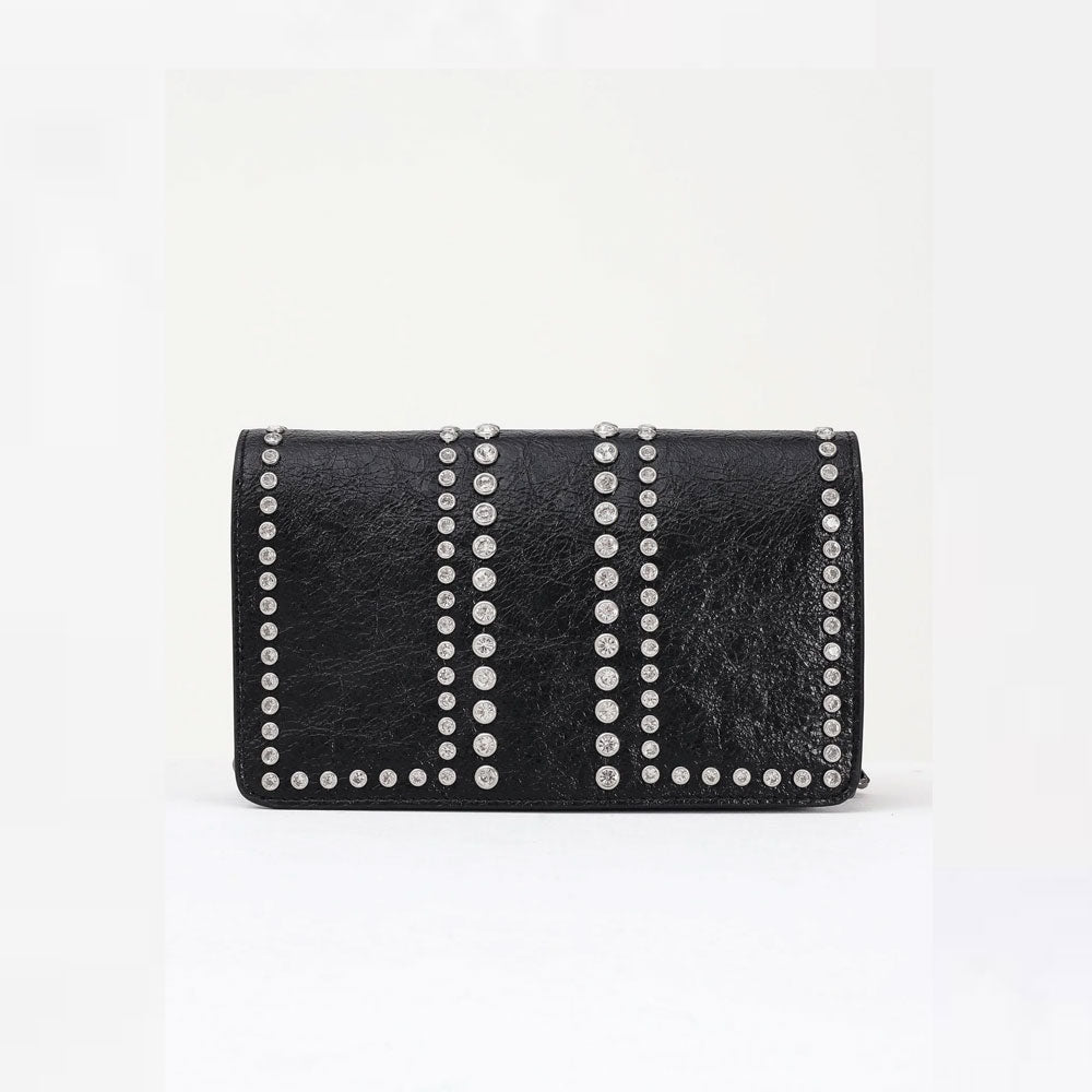 Richmond Borsa con Borchie e Logo Colore Nero