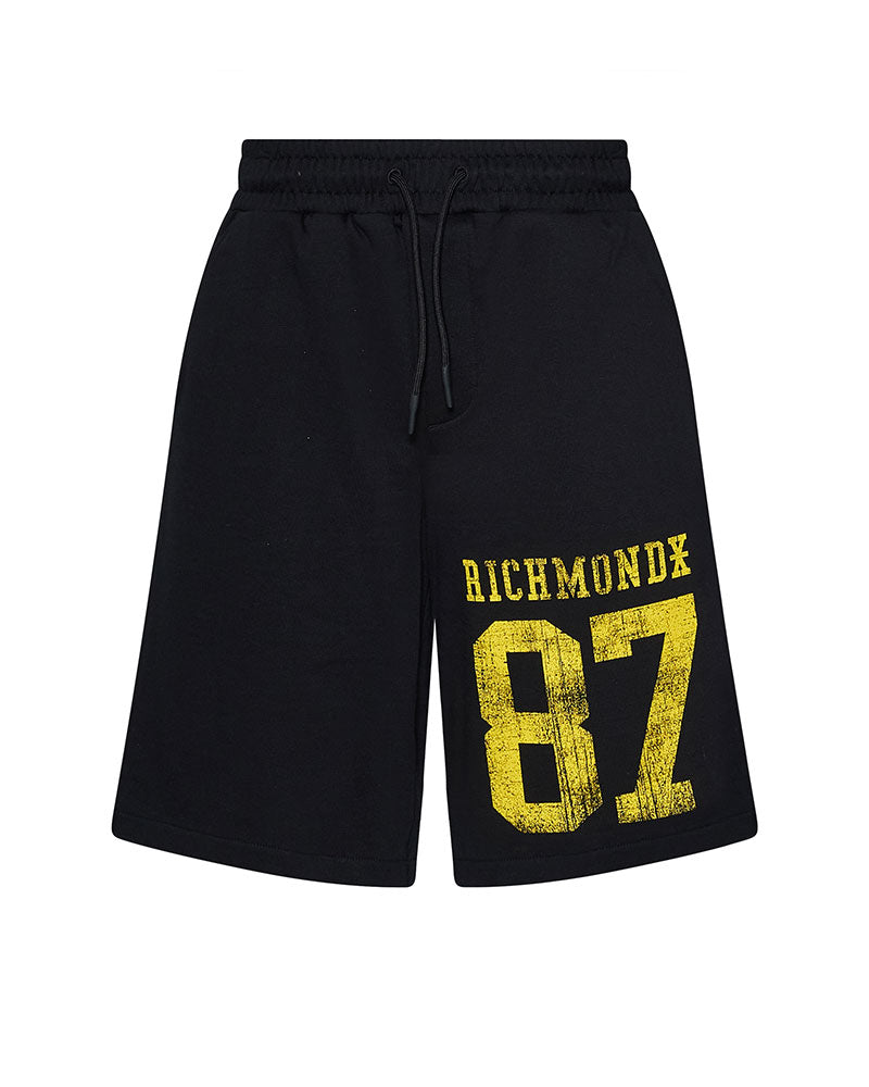 Richmond X Bermuda con Stampa "Richmond 87" Colore Nero