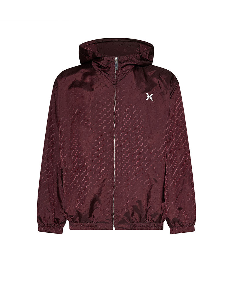 Richmond X Bomber con Cappuccio e Logo da Uomo Colore Bordeaux