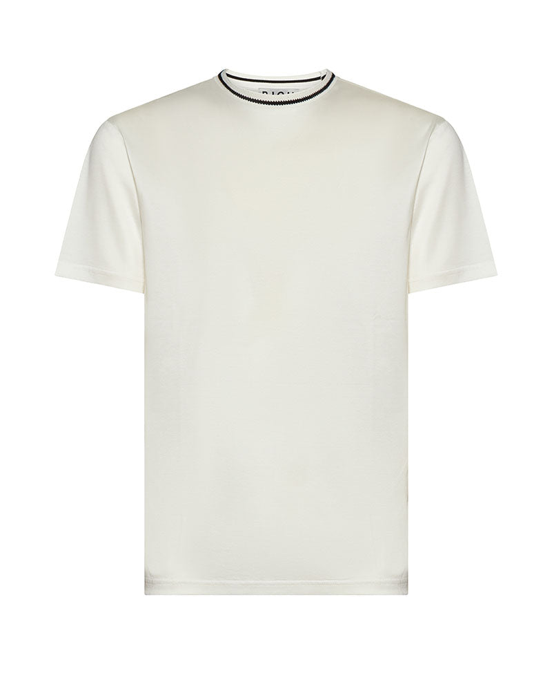 Richmond X T-Shirt con Girocollo Nero Colore Off-White
