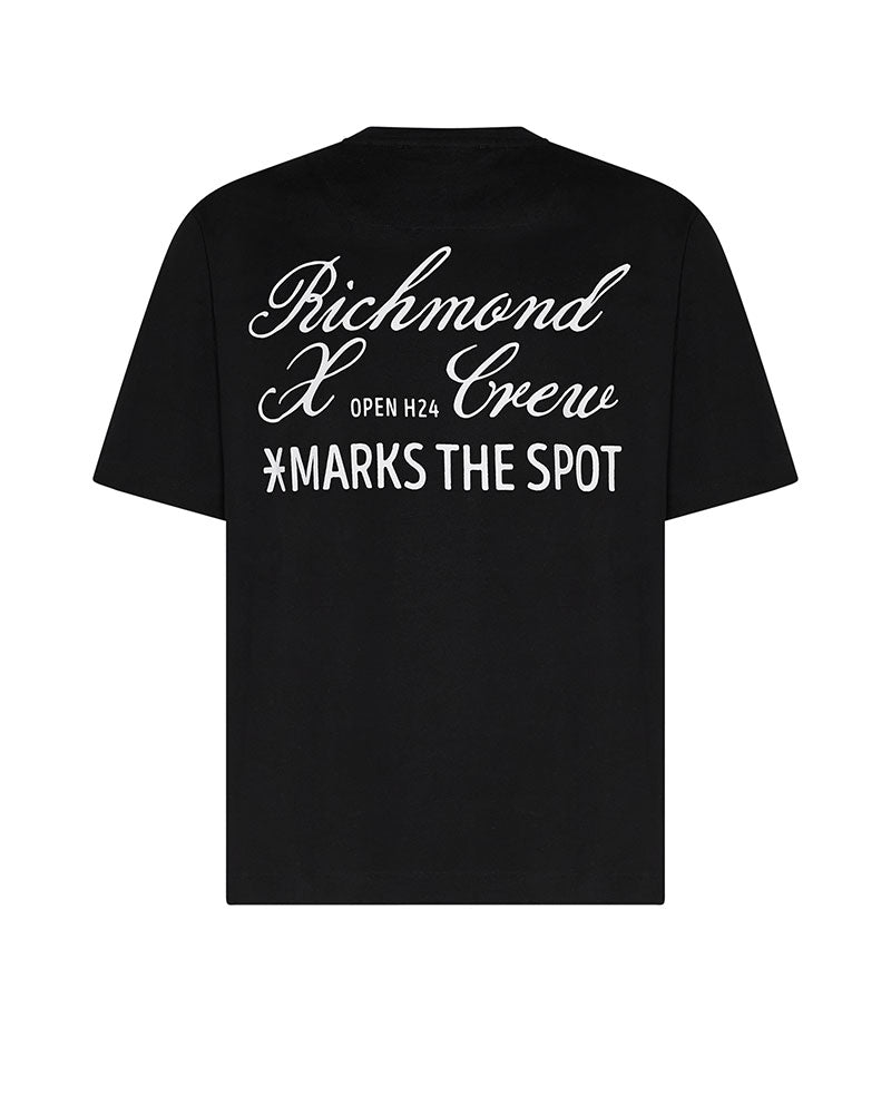 Richmond X T-Shirt con Stampa Retro da Uomo Colore Nero
