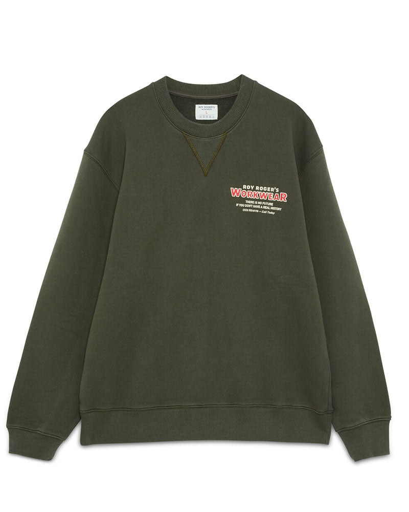 Roy Roger's Felpa Girocollo con Stampa Retro Colore Verde