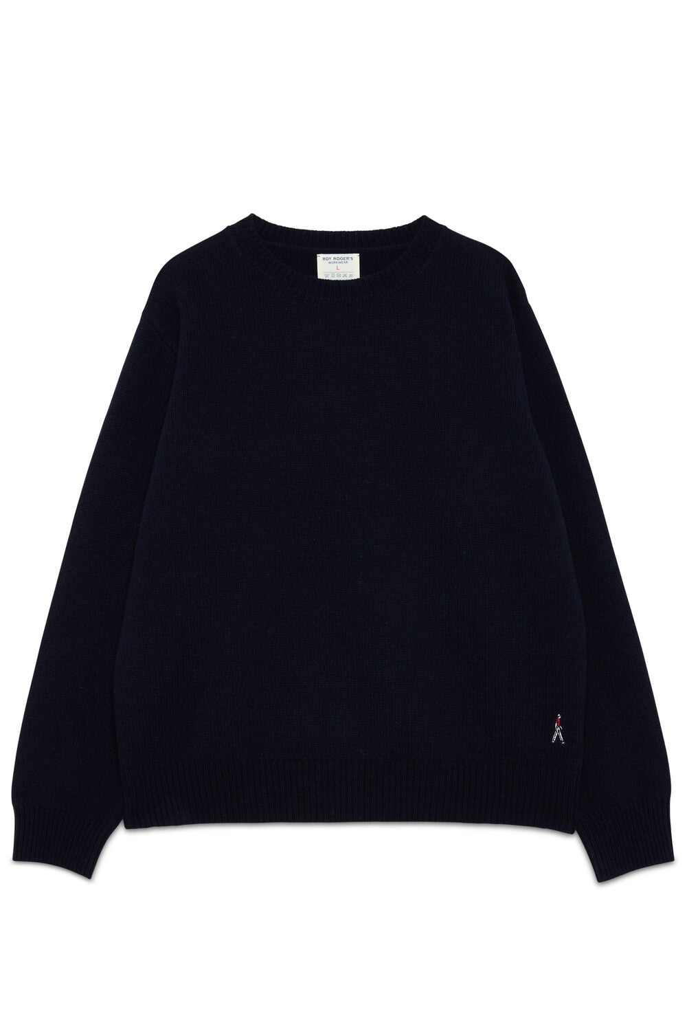 Roy Roger’s Maglia Girocollo con Logo Colore Blu Navy