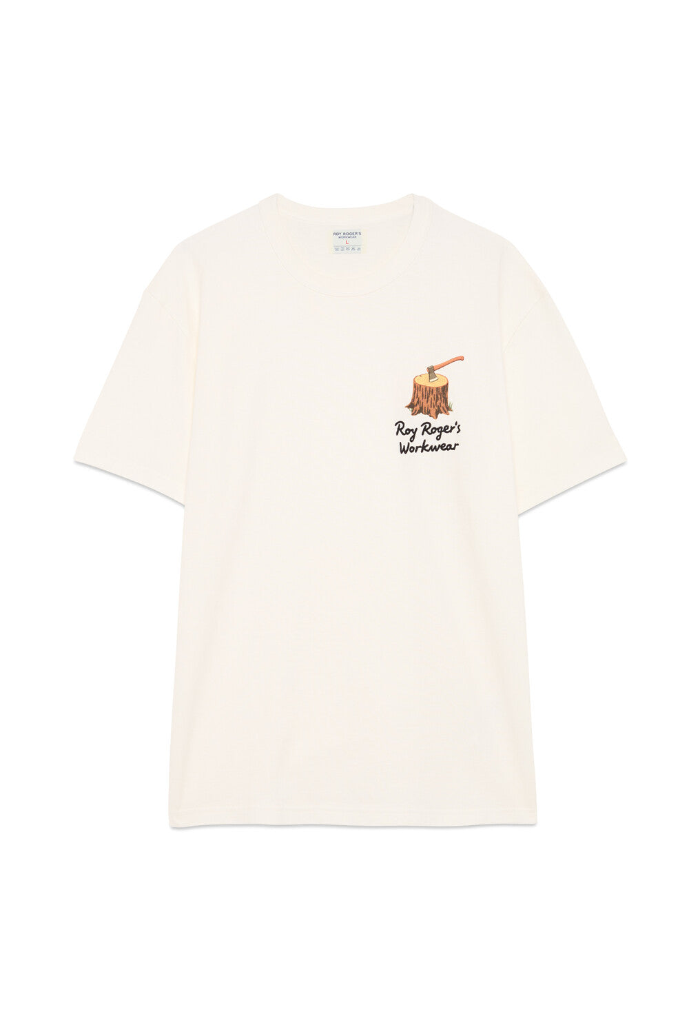 Roy Roger’s T-Shirt Workwear con Stampa Colore Bianco Panna