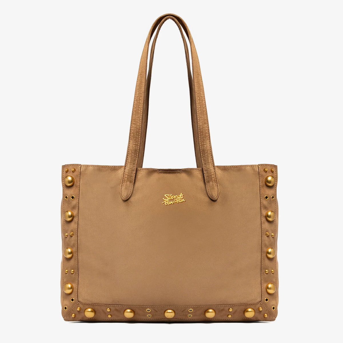 Secret Pon Pon Borsa Shopper Tatiana con Borchie Colore Cuoio