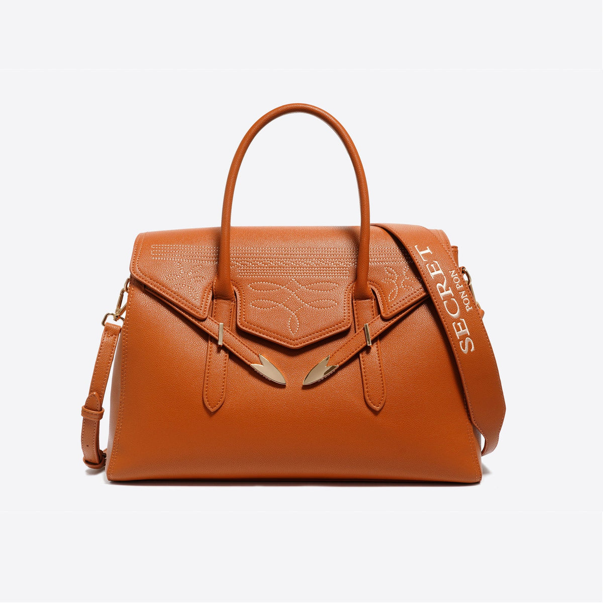 Secret Pon Pon Borsa Yalis Rodeo Large  con Tracolla Logata Colore Cuoio