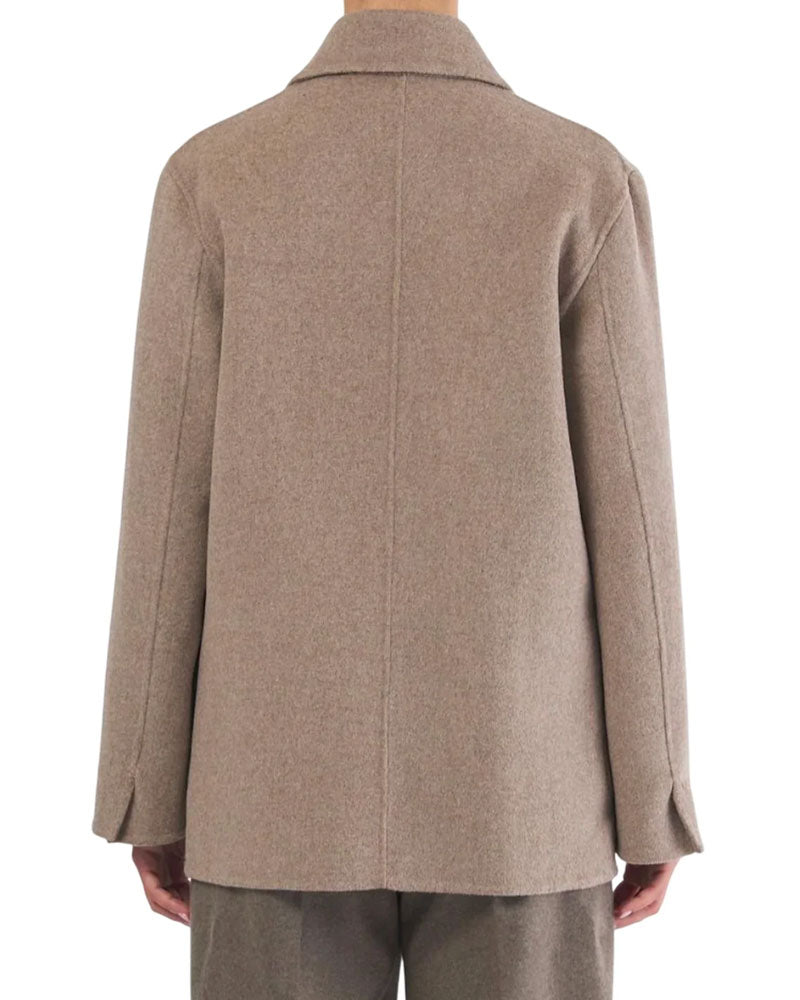 Seventy Venezia Cappotto Doppiopetto in Lana Colore Beige da Donna