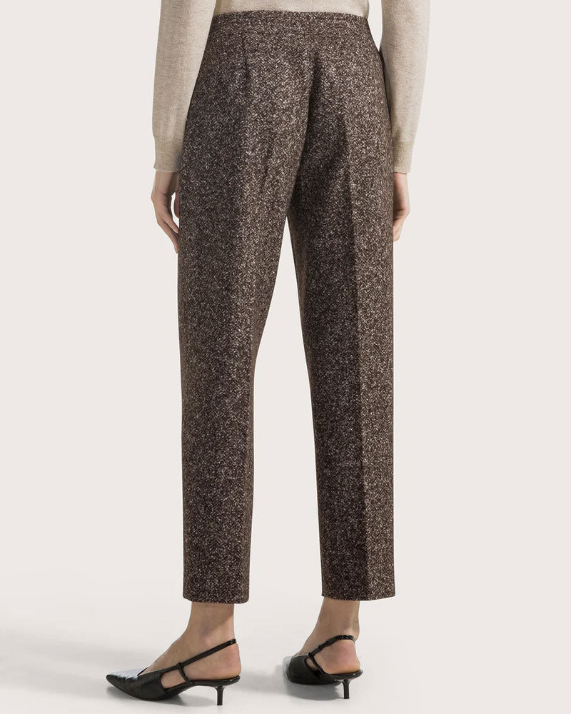 Seventy Venezia Pantalone Semielasticato in Pied de Poule Colore Bronzo