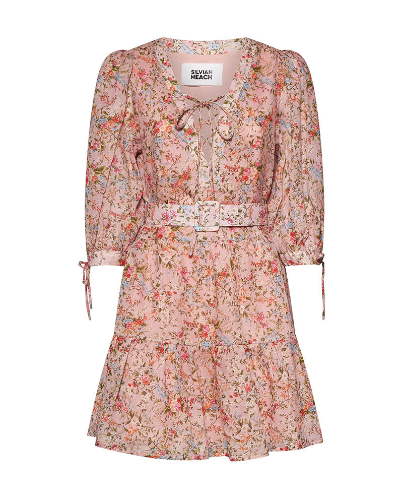Silvian Heach Abito Floreale con Cintura