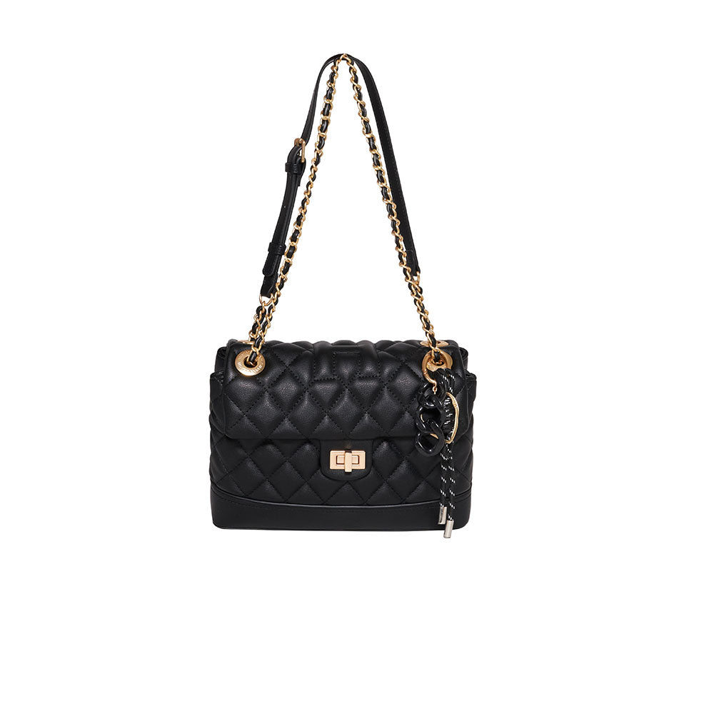 Silvian Heach Borsa Trapuntata con Charm Colore Nero