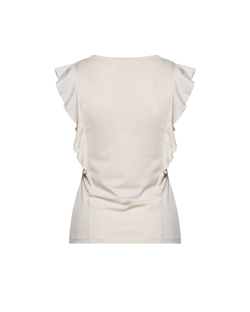 Silvian Heach Maglia Giromanica con Decorazione Davanti Colore Off-White