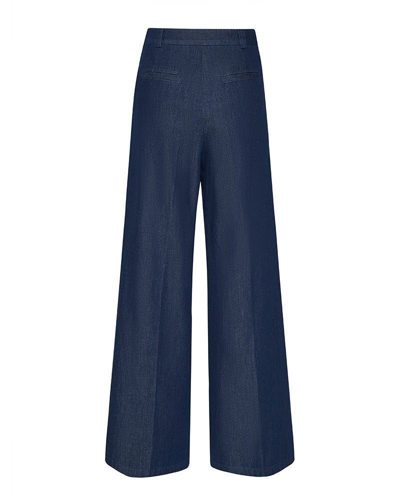 Silvian Heach Pantaloni a Zampa da Donna Colore Blu