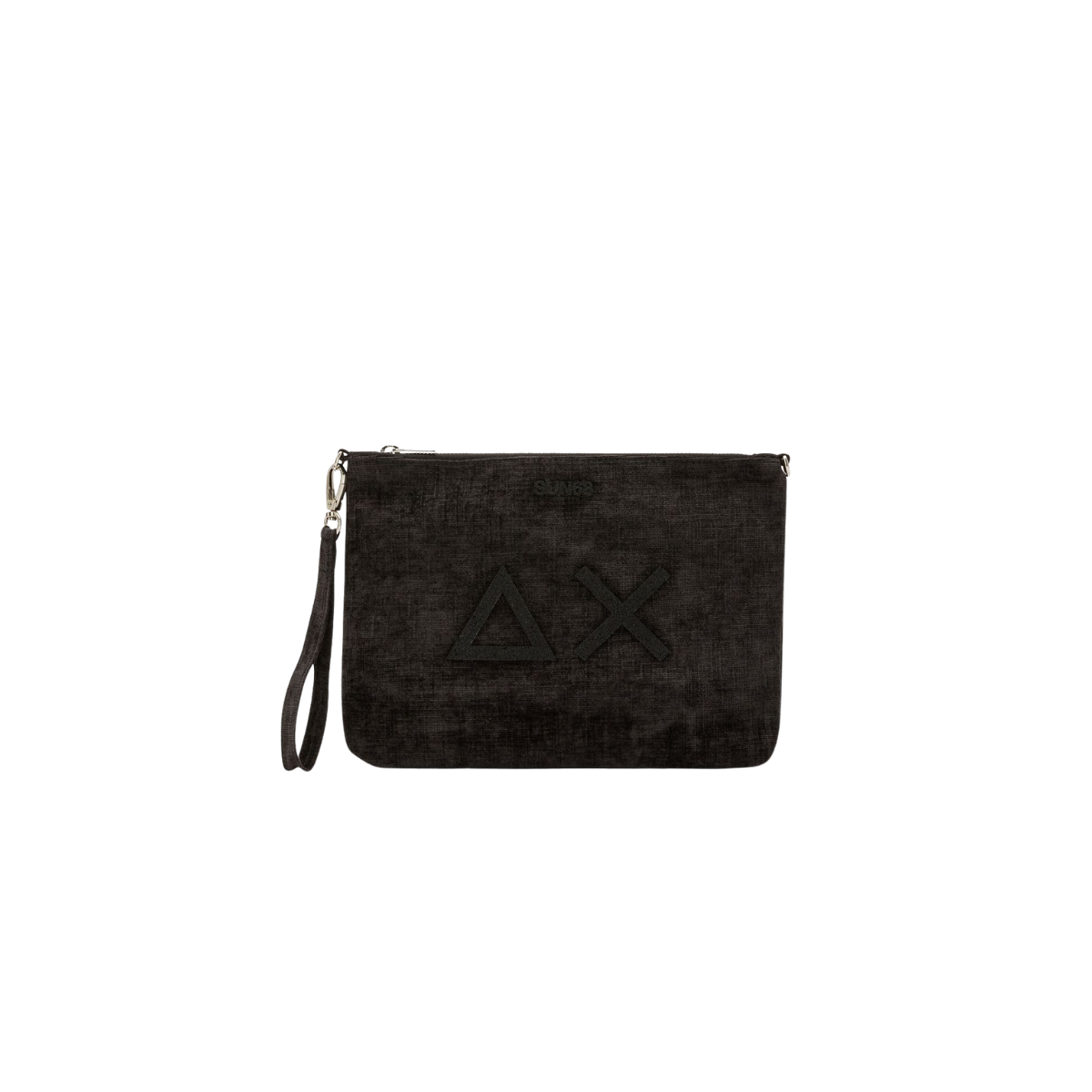 Sun 68 Pochette in Velluto con Logo Colore Nero