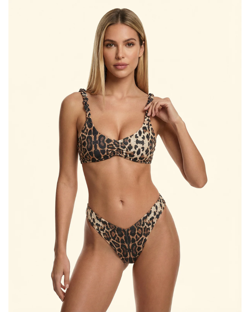 F**K  Bikini Donna Top Fisso con Slip Americano Fisso Fantasia