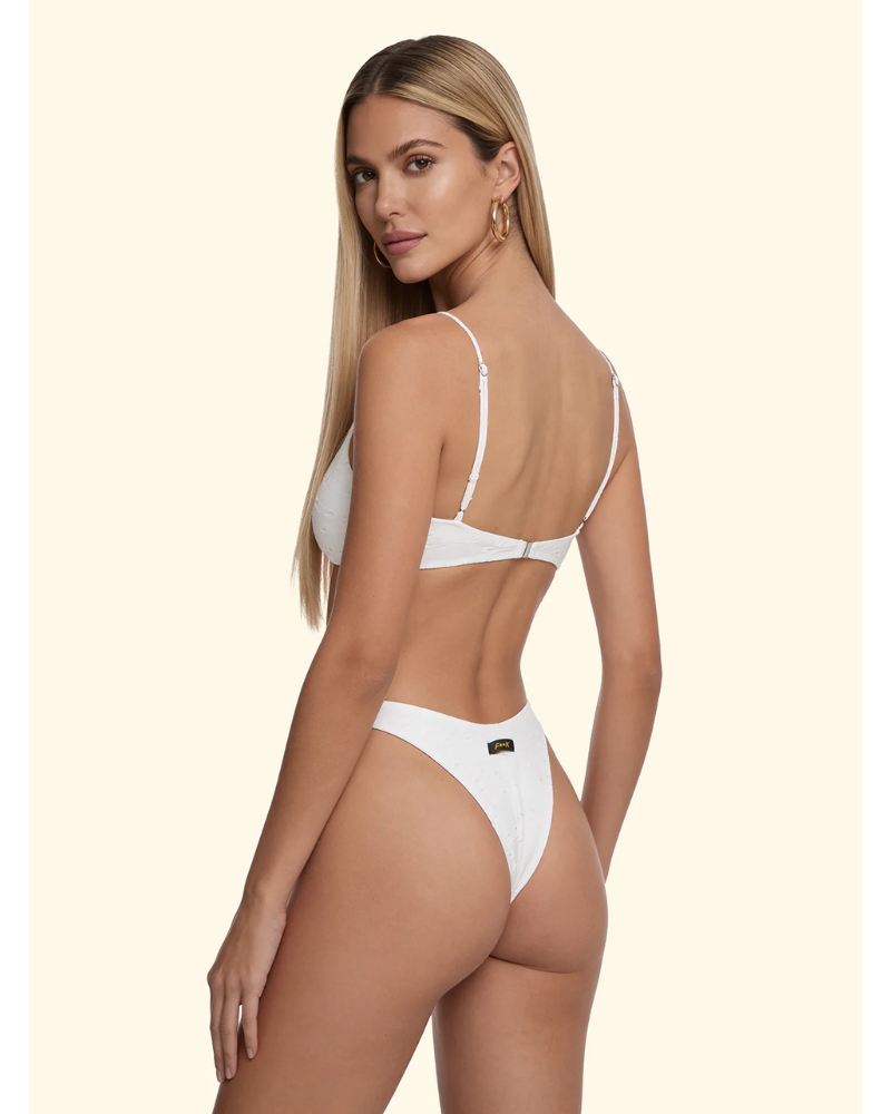 F**K Bikini Donna Top con Slip Americano Fisso Bianco SW0721-WH