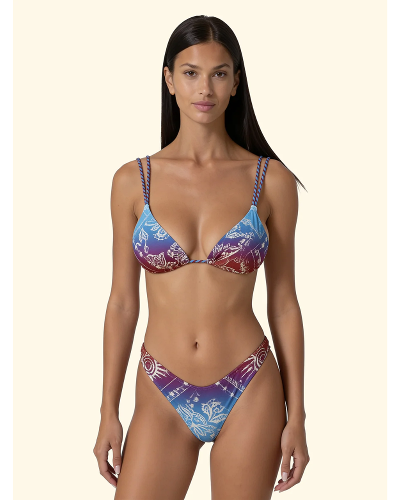 F**K Bikini Donna Triangolo con Slip Americano fisso Fantasia SW0440-X40