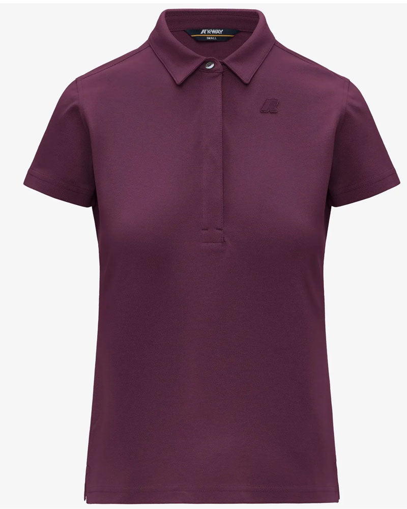 K-Way Polo Amedea Pique Slim Colore Vino