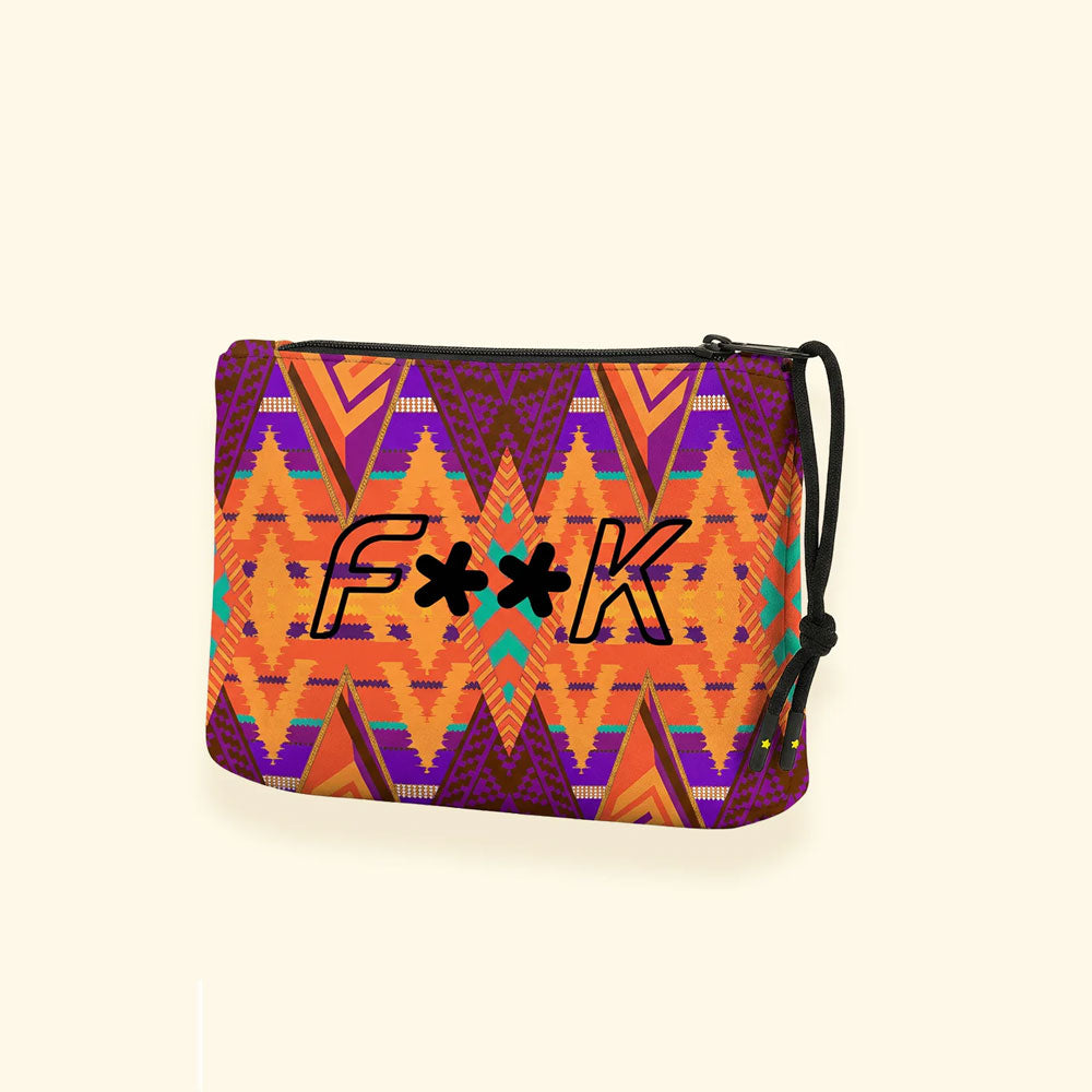 F**k Pochette Regular con Fantasia Colore Viola