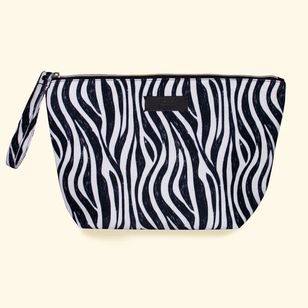 F**k Pochette con Manico Maxi con Fantasia Colore Zebrato