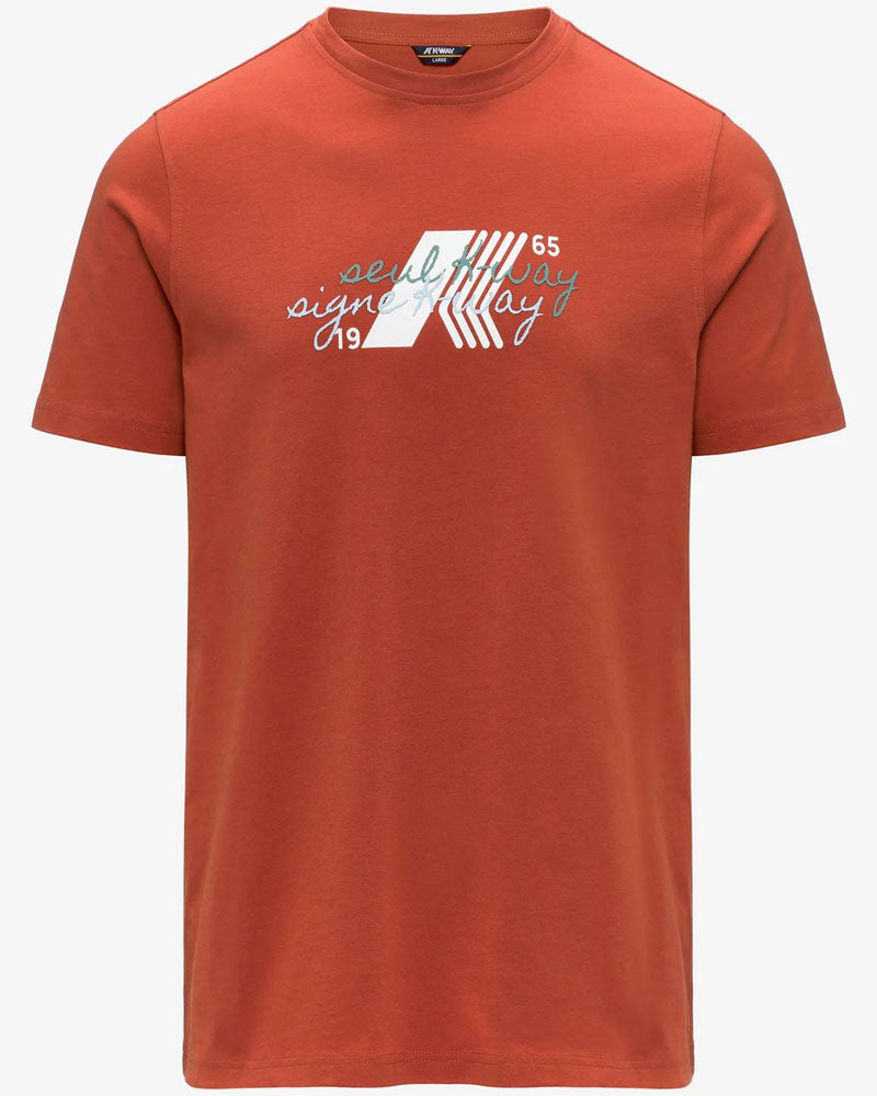 K-Way T-Shirt Odom Jersey Seul Colore Arancione