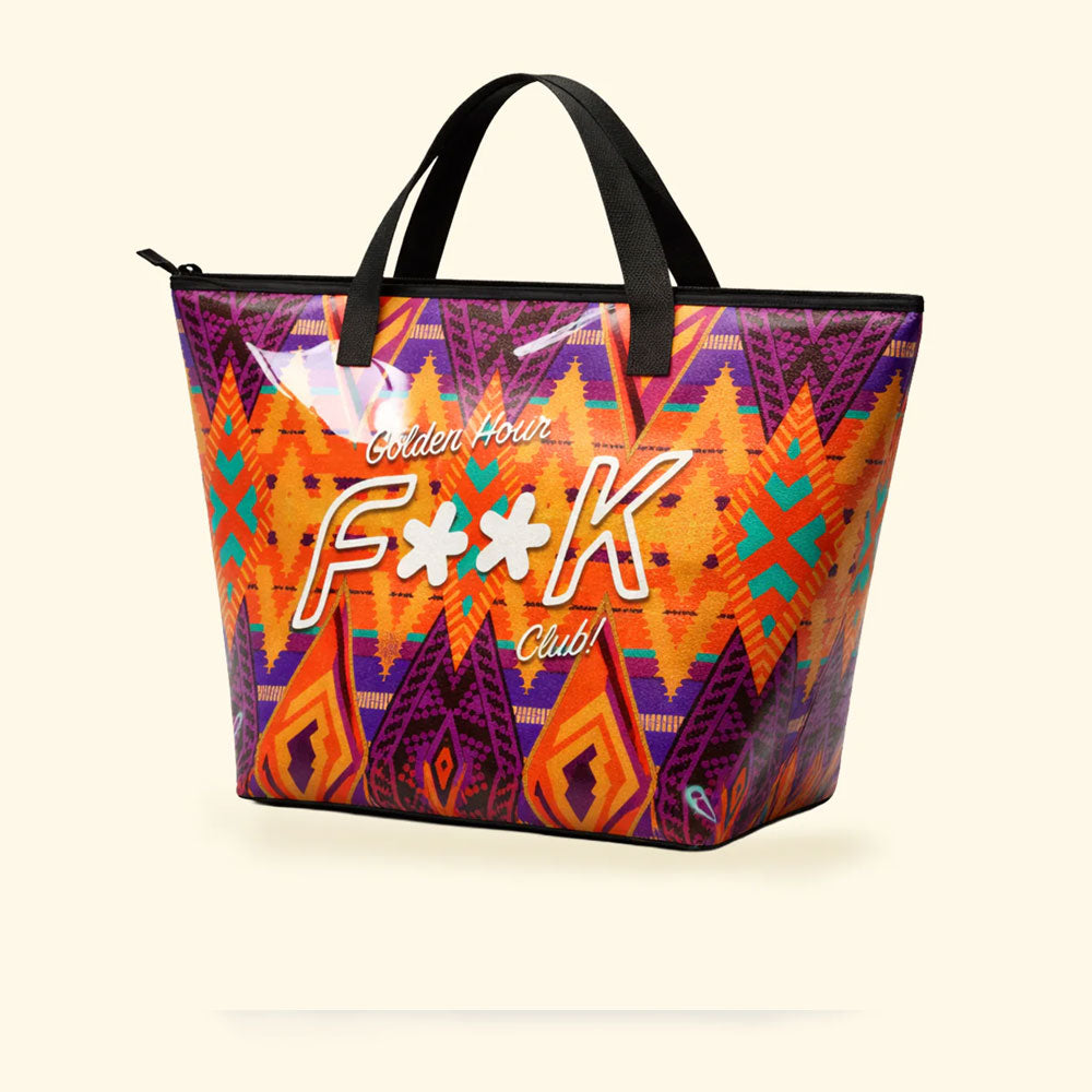 F**k Maxi Borsa Mare in PVC Colore Arancione