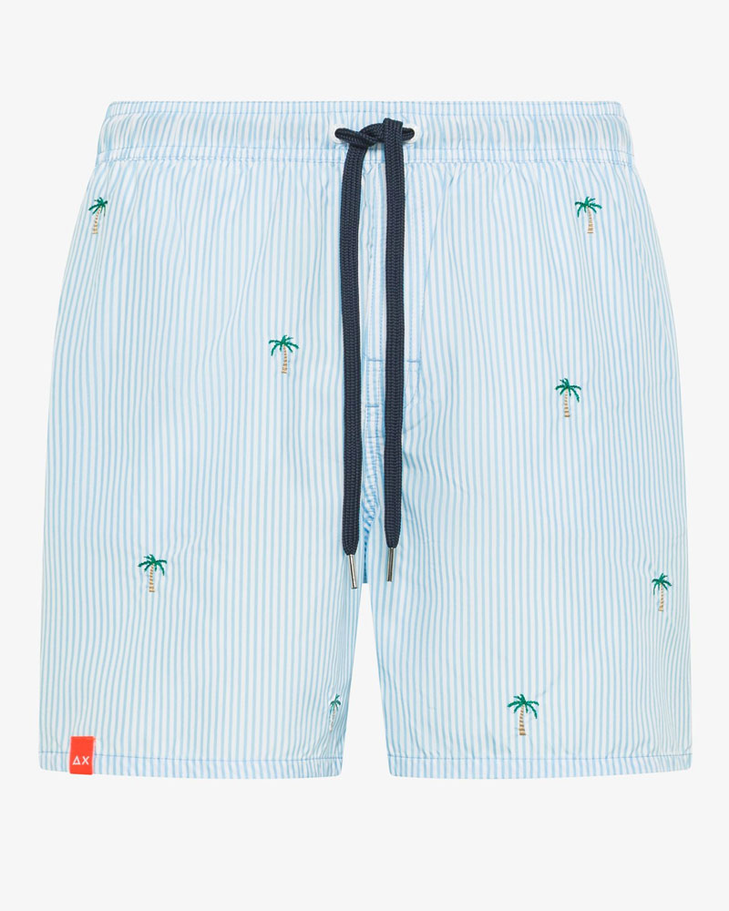 Sun68 Shorts da Bagno Colore Azzurro
