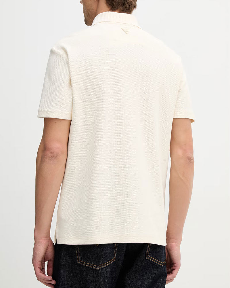 Guess Polo con Logo Colore Beige