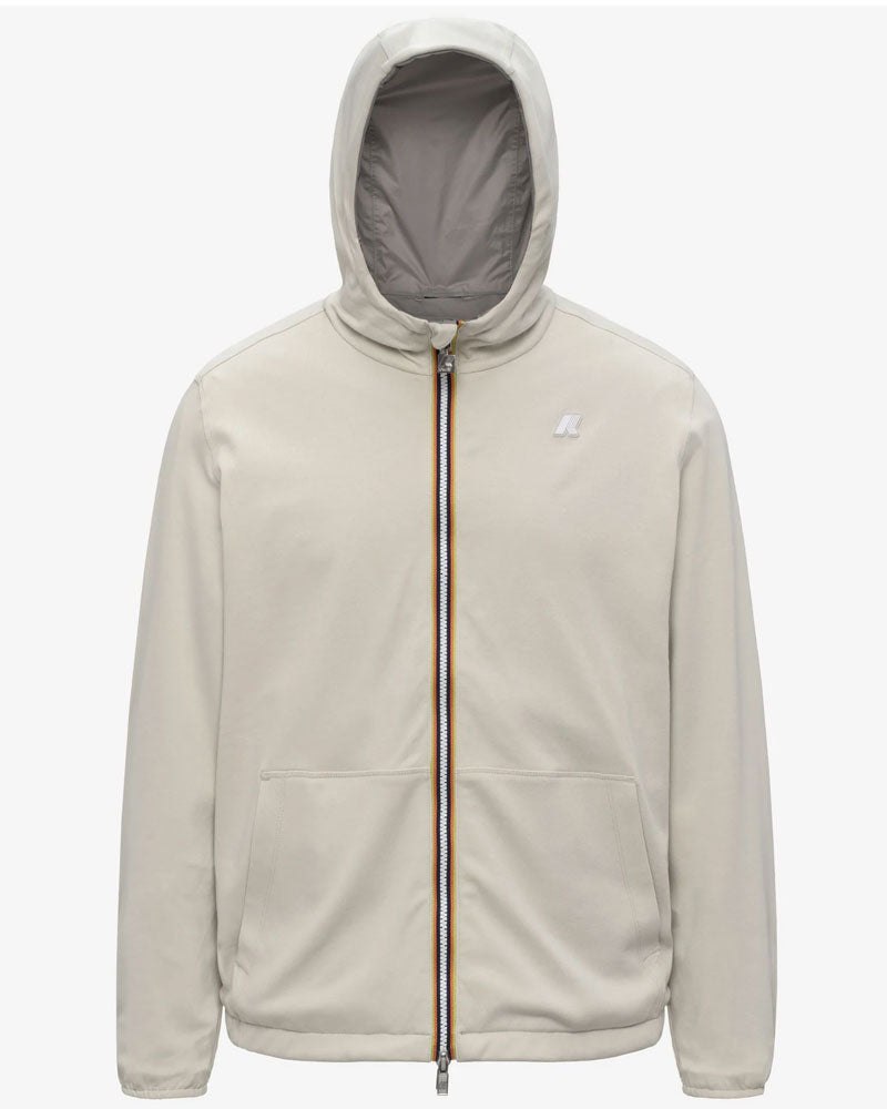 K-Way Giacca Jake Double Interlock Colore Beige/Grigio