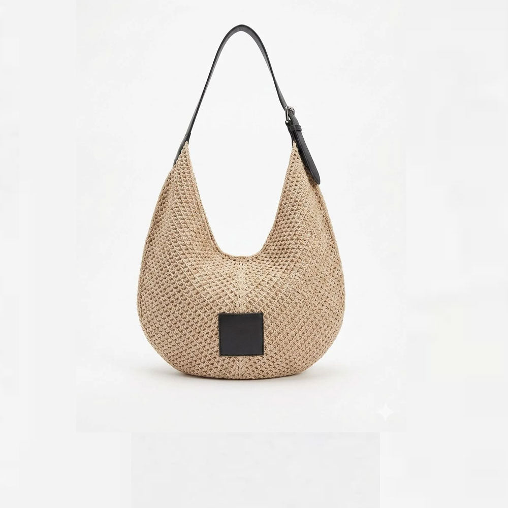 Vivienne D Borsa Mare Ricamata Colore Beige