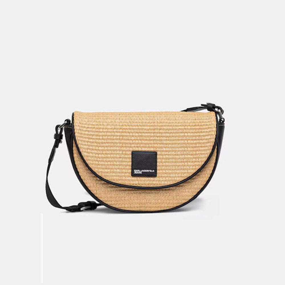 Karl Lagerfeld Borsa Intrecciata con Tracolla Colore Beige