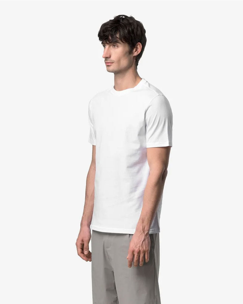 K-Way T-Shirt Odom Jersey Micro Lettering Colore Bianco