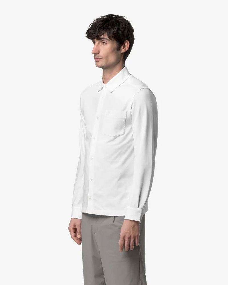 K-Way Camicia Vanoux Light Stretch Jersey Colore Bianco