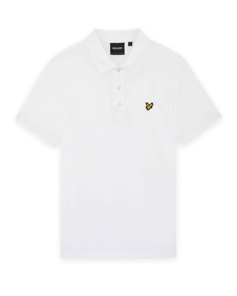 Lyle & Scott Polo in Jersey di Cotone Colore Bianco